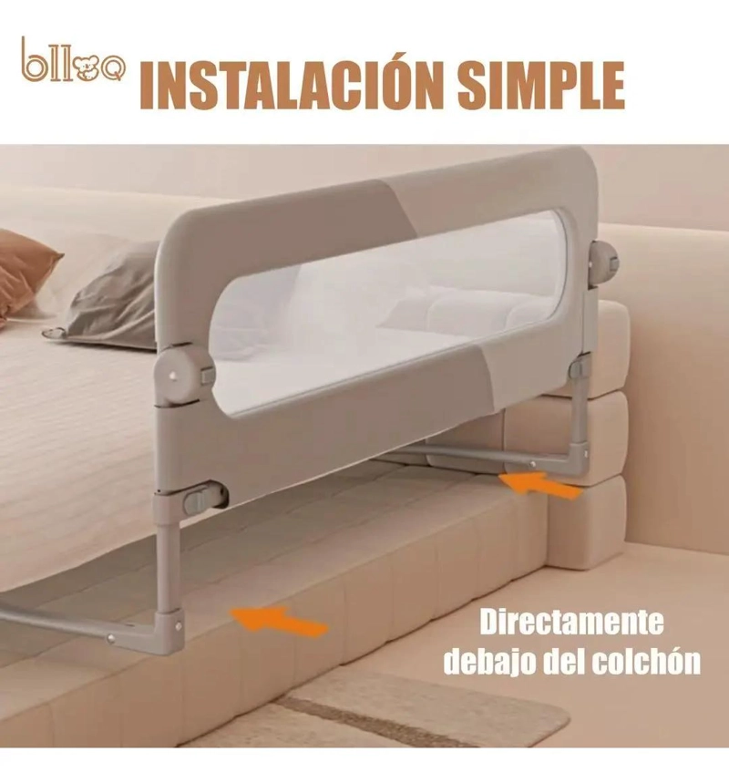 BARANDA DE CAMA PLEGABLE PARA BEBE  150 CM - 2