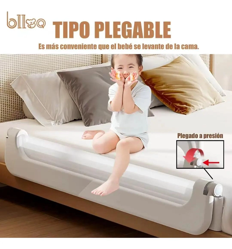 BARANDA DE CAMA PLEGABLE PARA BEBE  150 CM - 4