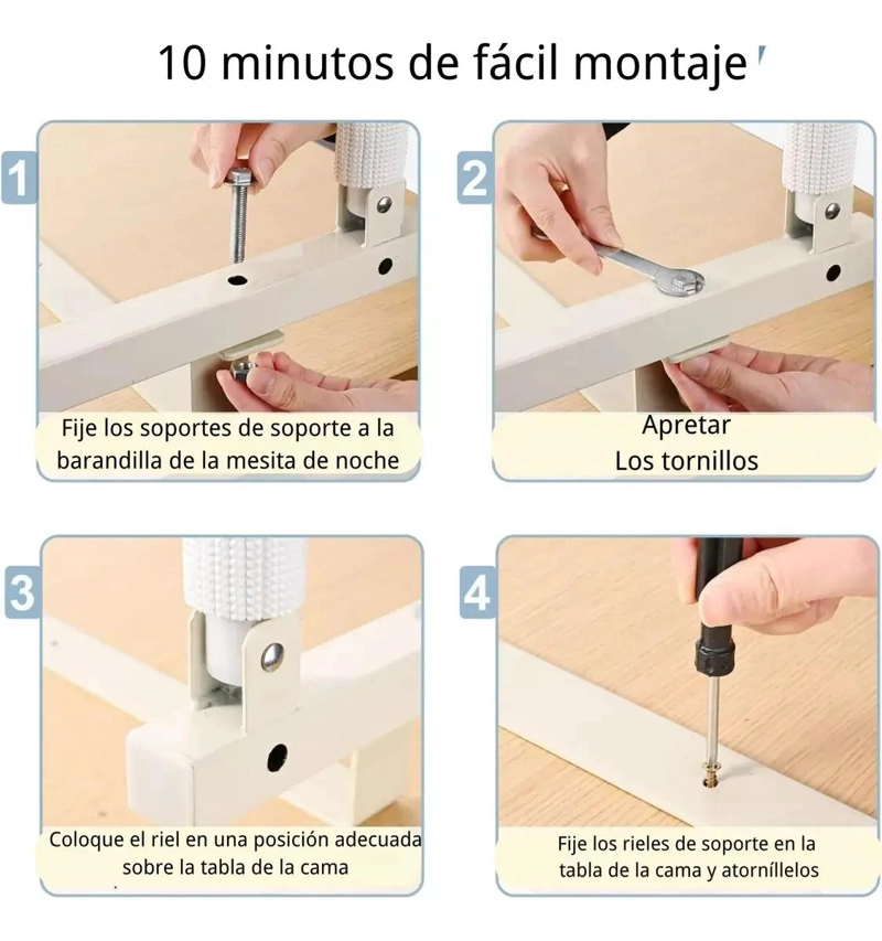 BARANDAL DE SEGURIDAD PLEGABLE PARA CAMA 94CM - 3