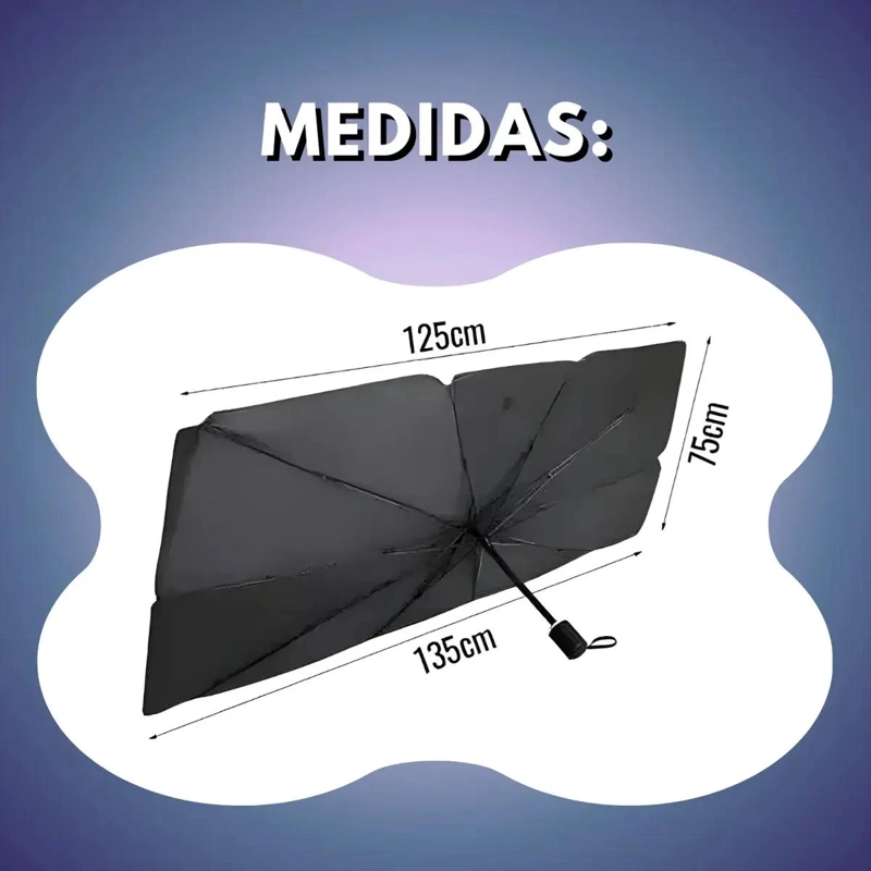 PARASOL PLEGABLE PARA AUTO, CUBRE SOL PARABRISAS - 2