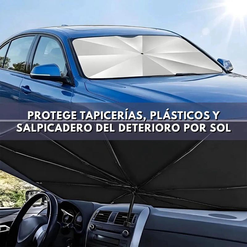 PARASOL PLEGABLE PARA AUTO, CUBRE SOL PARABRISAS - 6