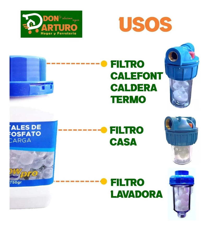 RECARGA CRISTALES ANTISARRO 750 G FILTRO - 5