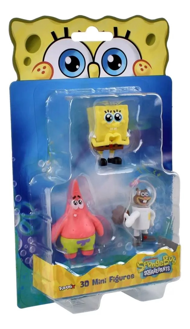 PACK 3 FIGURAS 5 CM BOB ESPONJA ARENITA - 2