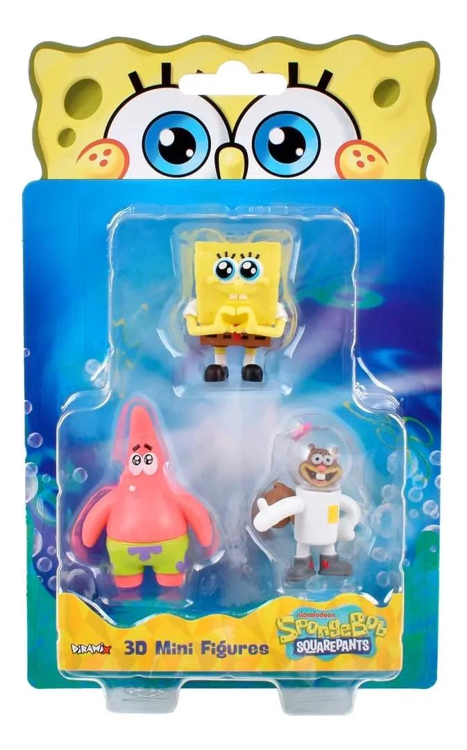 PACK 3 FIGURAS 5 CM BOB ESPONJA ARENITA - 3