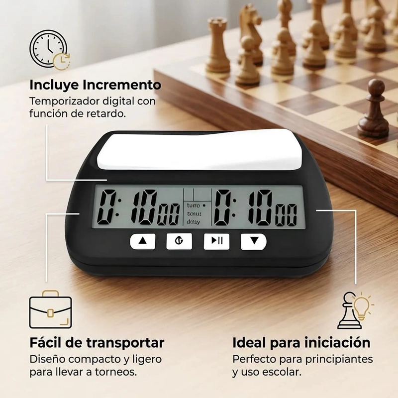 RELOJ DE AJEDREZ DIGITAL PROFESIONAL - 2