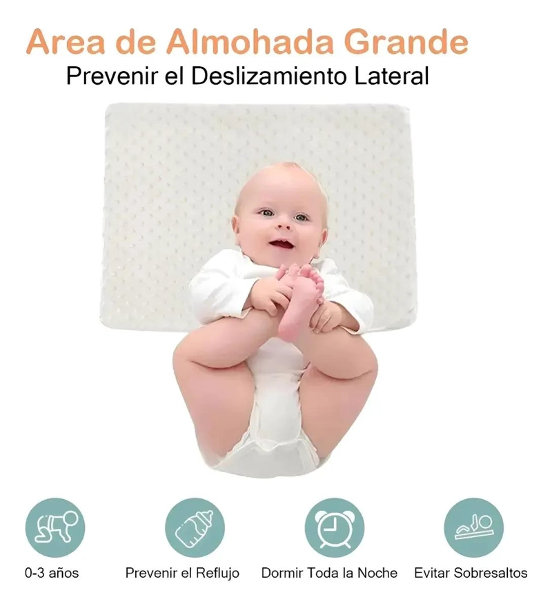 COJIN ANTIREFLUJO ALMOHADA BEBE  30° 9CM - 2