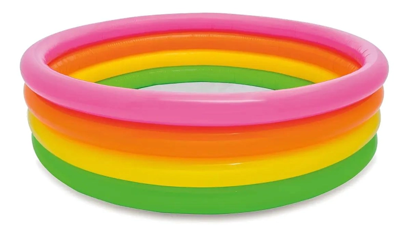 PISCINA INFLABLE REDONDA 1.68M X 46CM ARCOIRIS - 1