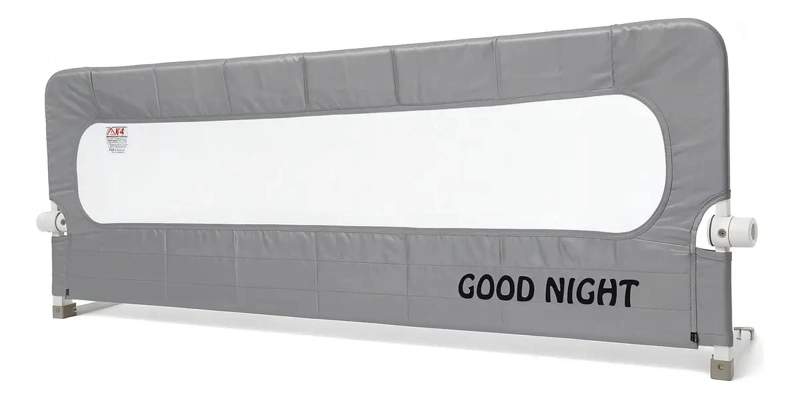 BARANDA DE CAMA PLEGABLE 1.8M GRIS METAL - 1