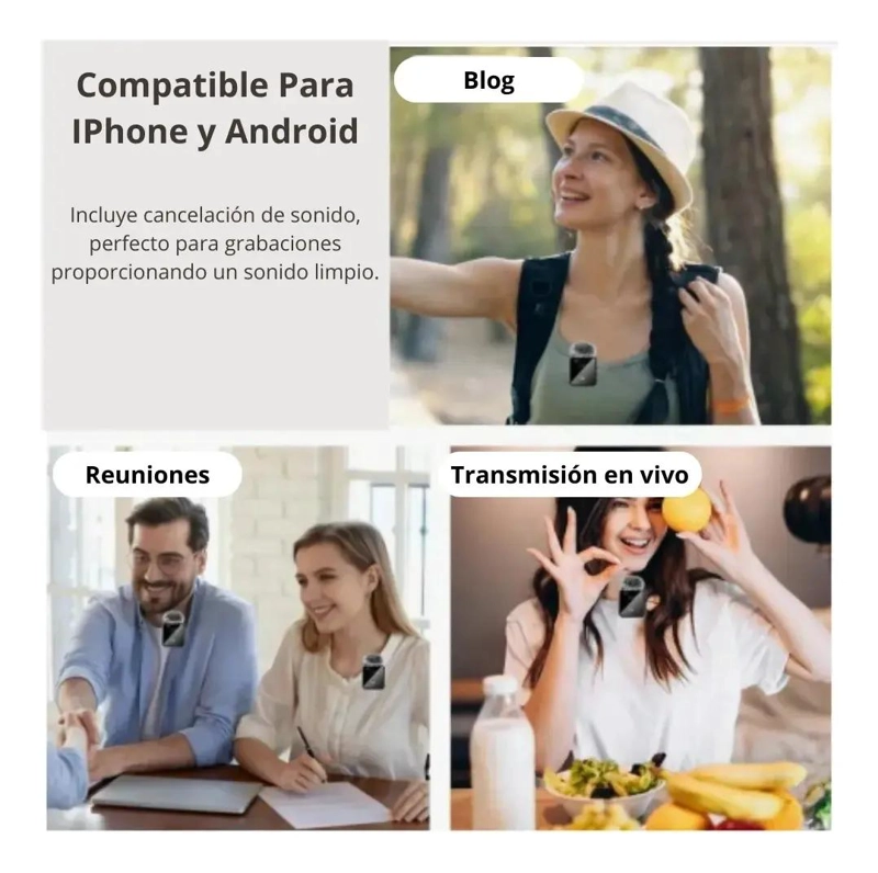 PACK 2 MICROFONOS INALAMBRICOS DUAL PARA MOVILES - 3