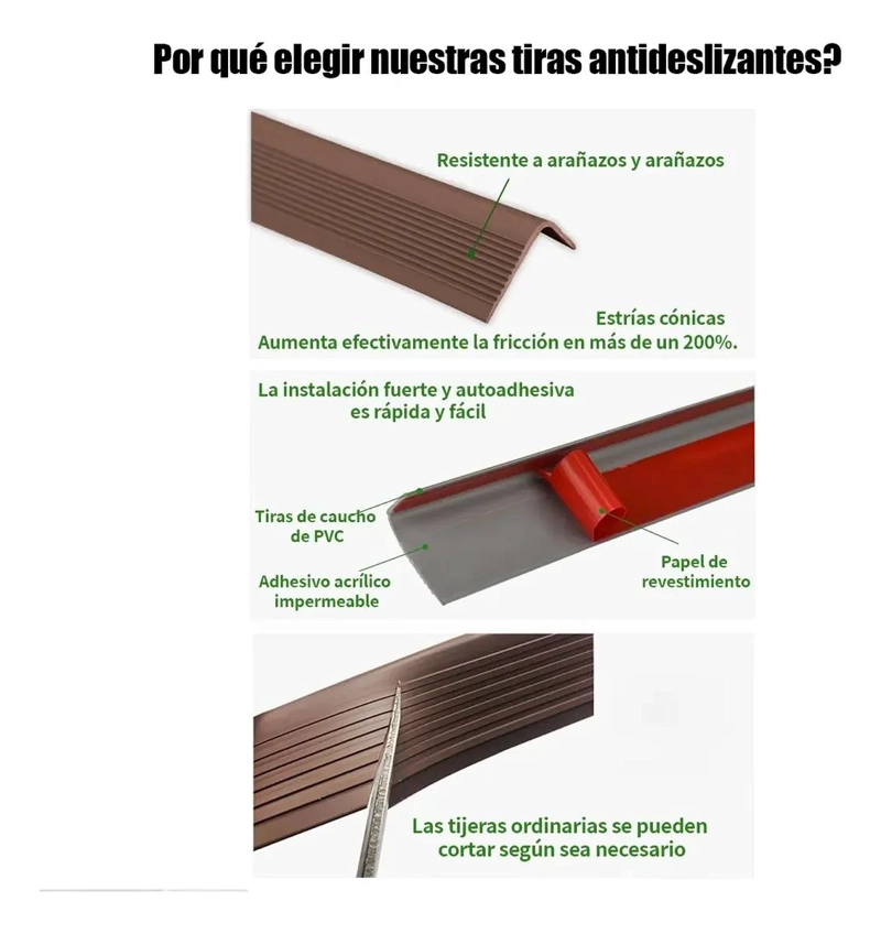 PROTECTOR DE BORDE PARA ESCALERA 3M MARRON - 2
