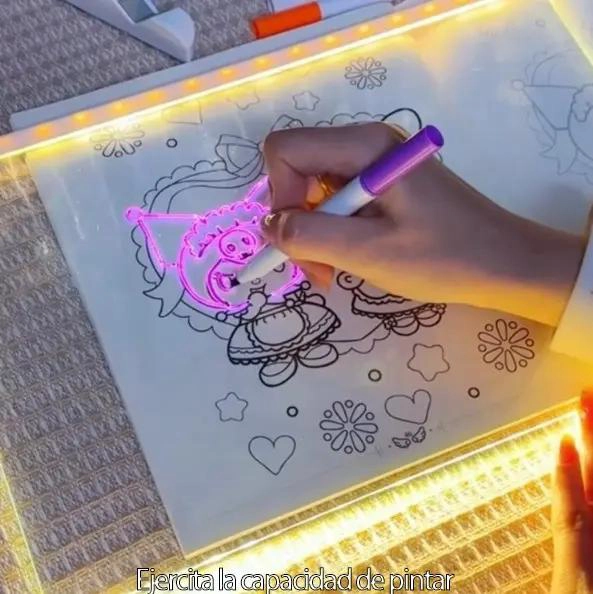 TABLERO DE DIBUJO MAGICO CON LUZ LED - 3