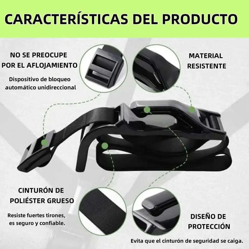 CINTURON DE SEGURIDAD PARA EMBARAZADAS NEGRO - 3