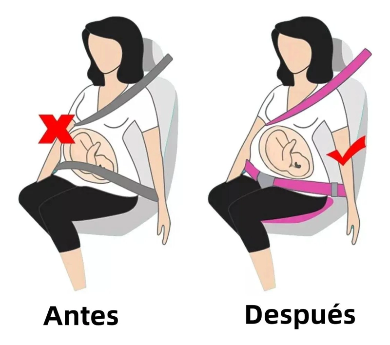 CINTURON DE SEGURIDAD PARA EMBARAZADAS NEGRO - 5