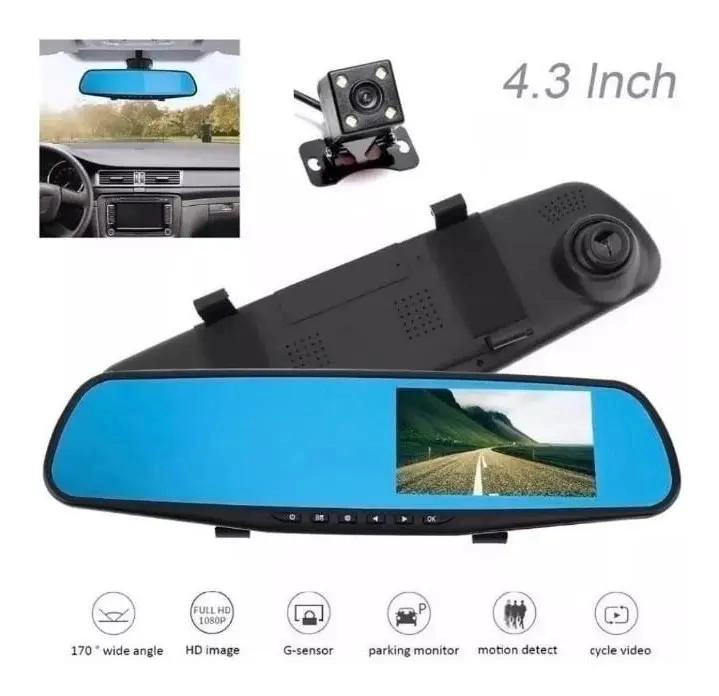 CAMARA DE AUTO ESPEJO RETROVISOR Y RETROCESO - 3