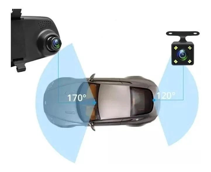 CAMARA DE AUTO ESPEJO RETROVISOR Y RETROCESO - 4