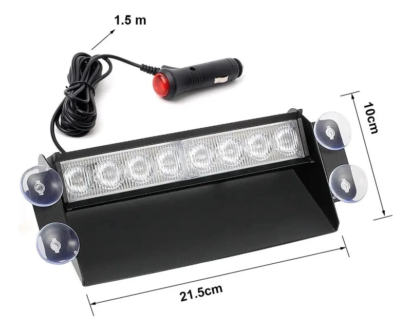 BALIZA LED ESTROBOSCOPICA PARA AUTOS 12V - 5