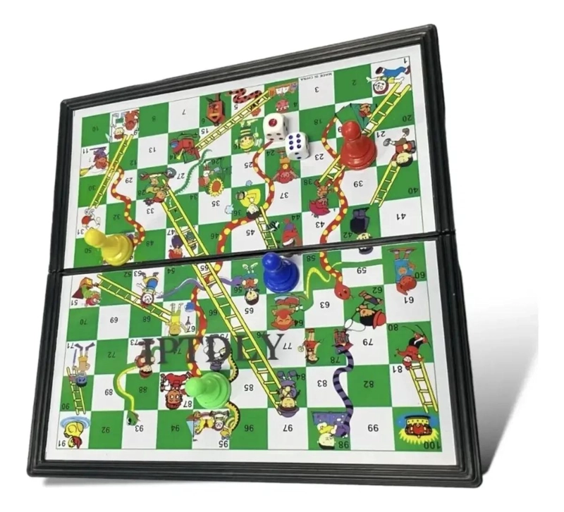JUEGO DE MESA SERPIENTES Y ESCALERAS MAGNE TICO 25X25 CM - 1