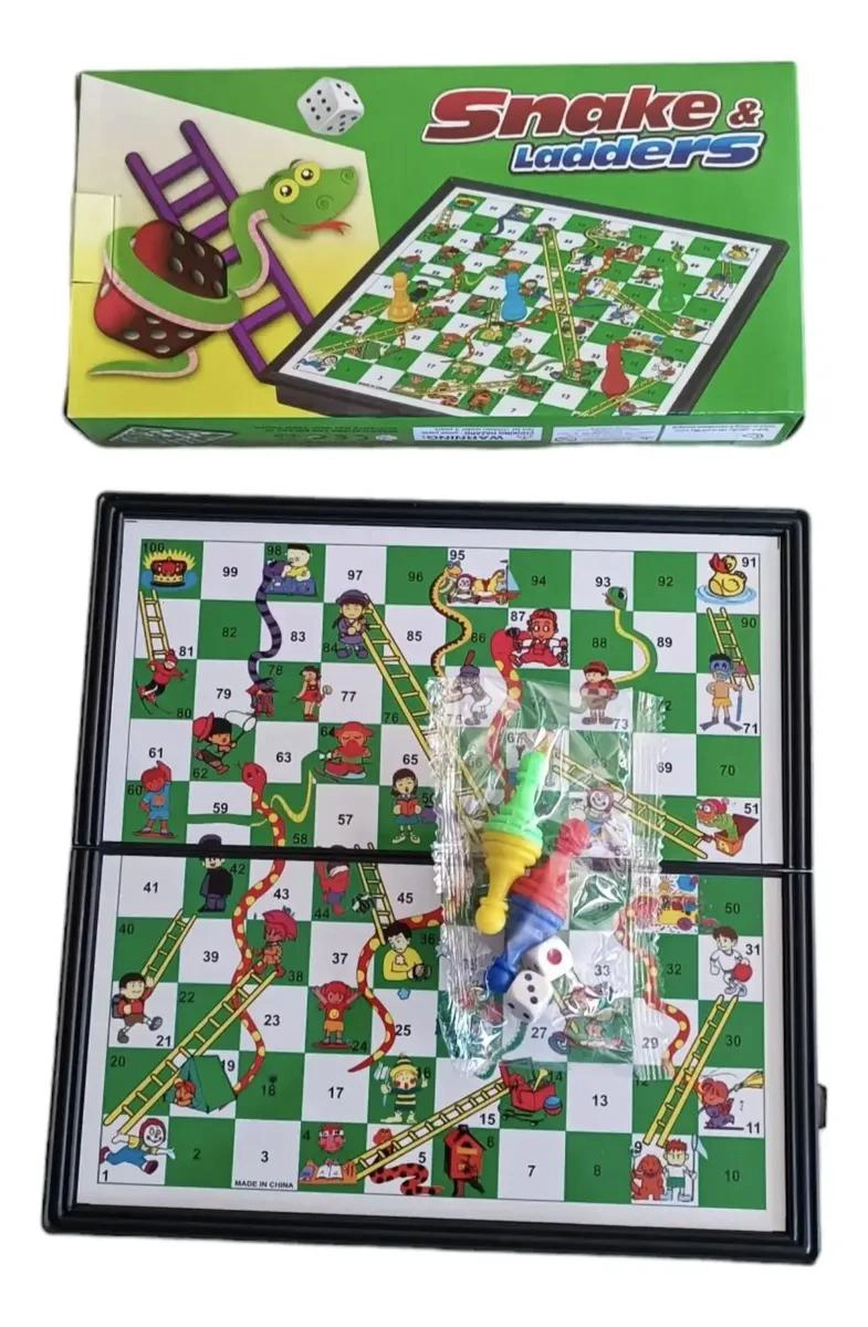 JUEGO DE MESA SERPIENTES Y ESCALERAS MAGNE TICO 25X25 CM - 2