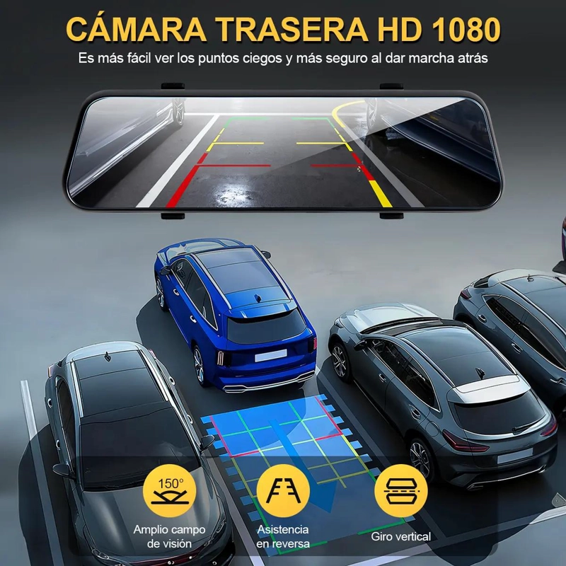 CAMARAS PARA AUTOS TRIPLE CANAL 2K GRAN ANGULAR 120° - 7