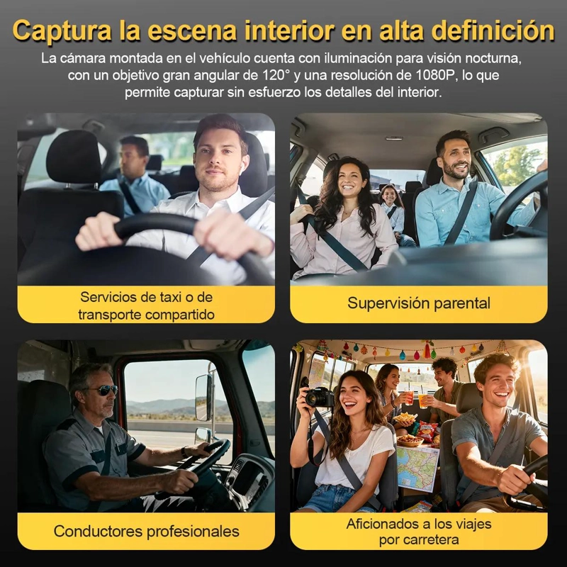 CAMARAS PARA AUTOS TRIPLE CANAL 2K GRAN ANGULAR 120° - 10