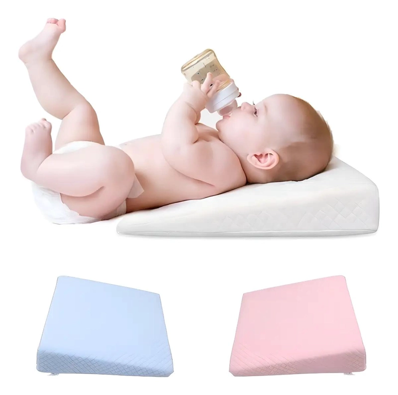 ALMOHADA ANTIREFLUJO BEBE  BLANCA LAVABLE - 1