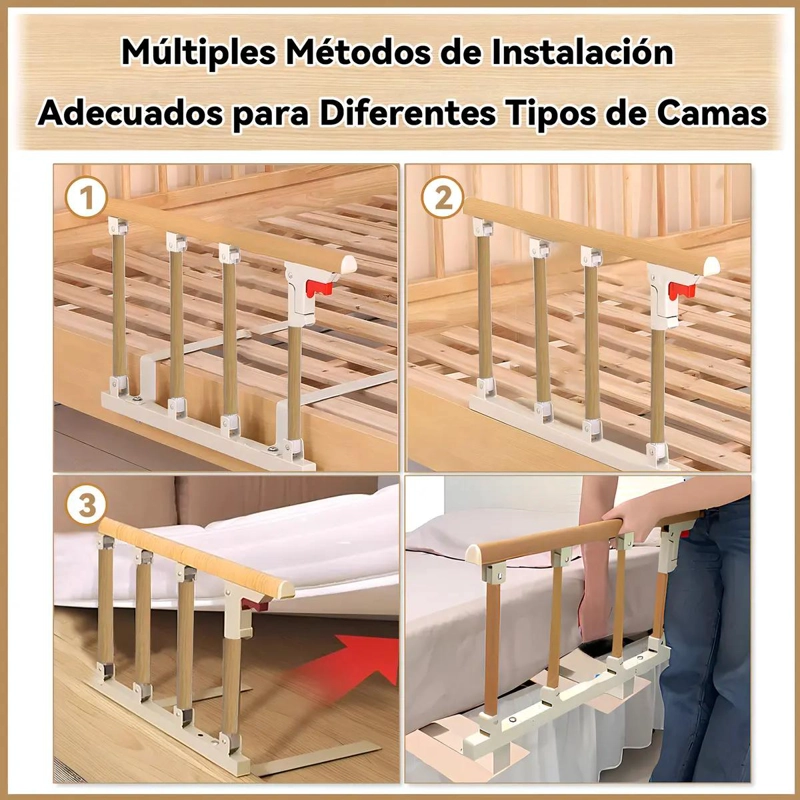 BARANDA PLEGABLE PARA CAMA ADULTO MAYOR 94 CM - 2