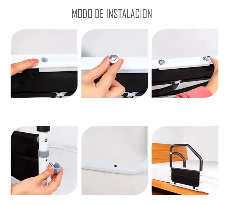 BARANDA DE SEGURIDAD PARA CAMA ADULTO MAYOR - 5