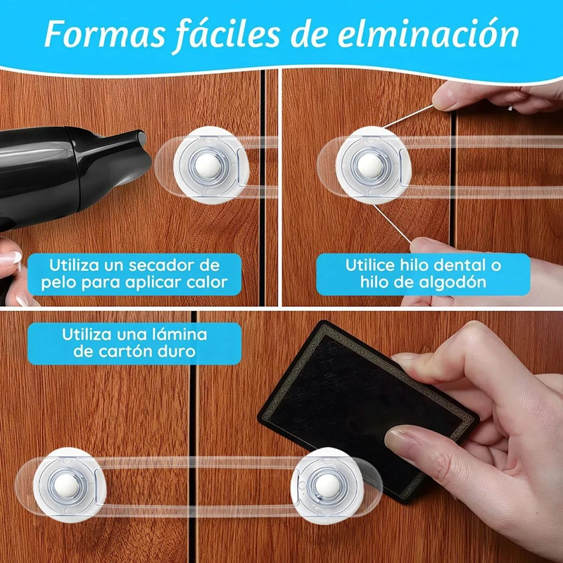 PACK 10 SEGUROS PARA MUEBLES Y CAJONES - 4