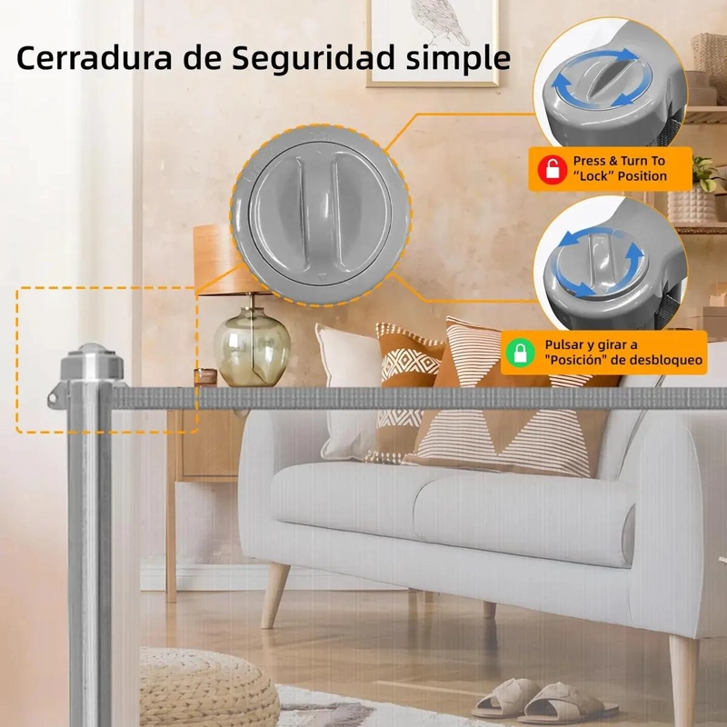 PUERTAS RETRACTILES EXTENSIBLES 180CM PARA BEBE S Y MASCOT - 2
