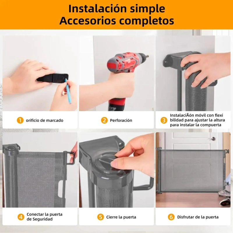 PUERTAS RETRACTILES EXTENSIBLES 180CM PARA BEBE S Y MASCOT - 4