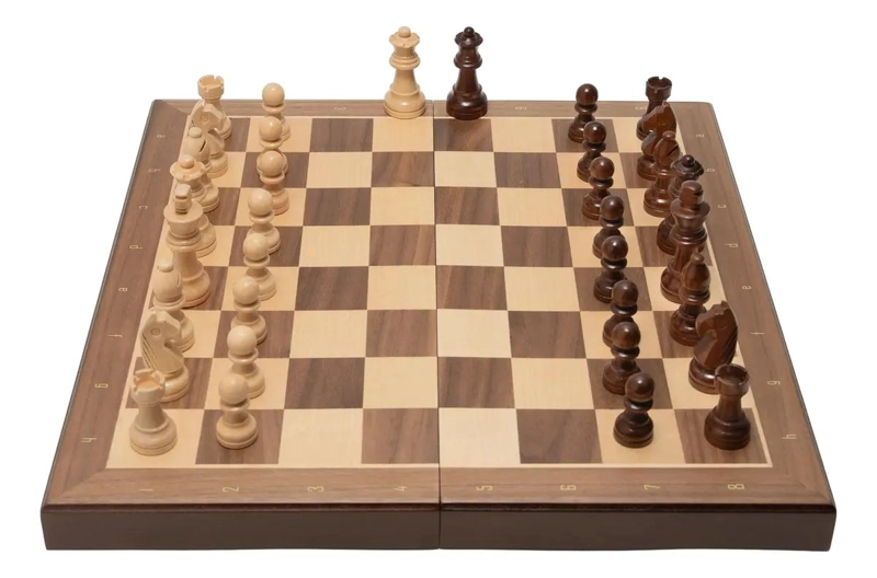 TABLERO DE AJEDREZ MAGNE TICO DE MADERA 33X33CM - 1
