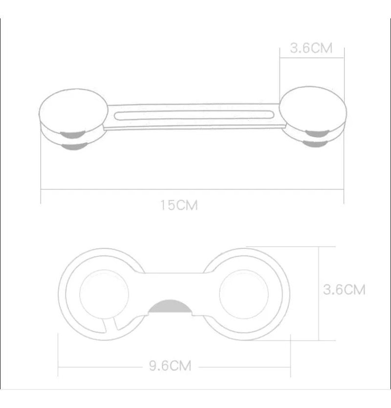 SET 10 SEGUROS ADHESIVOS PARA CAJONES Y PUERTAS - 2