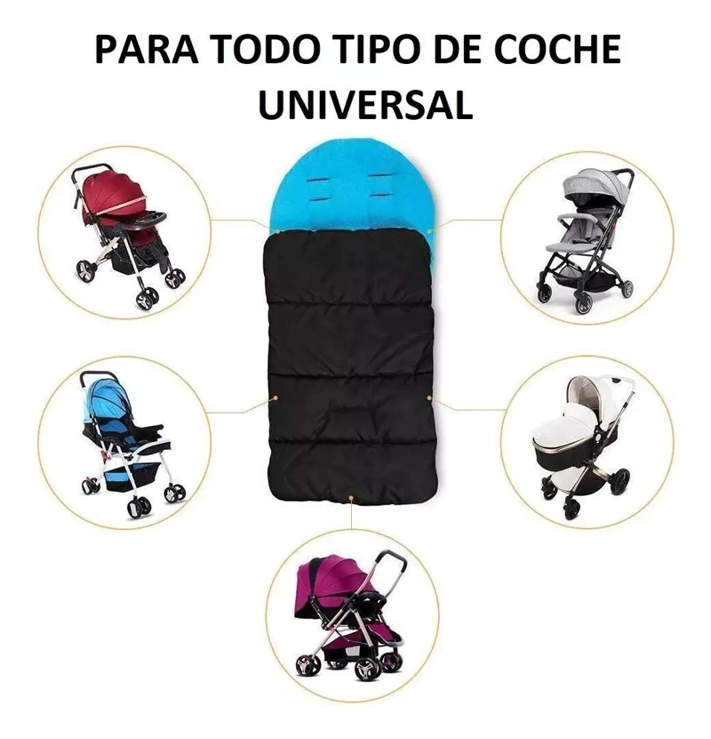 SACO IMPERMEABLE PARA COCHE BEBE  CON FORRO TE RMICO - 4
