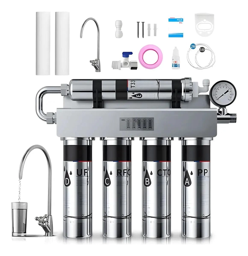 FILTRO DE AGUA POTABLE ACERO INOXIDABLE 5 ETAPAS - 1