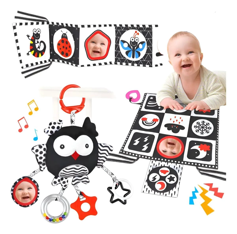 JUGUETES SENSORIALES PARA BEBE S CON ESPEJO Y SONAJEROS - 1