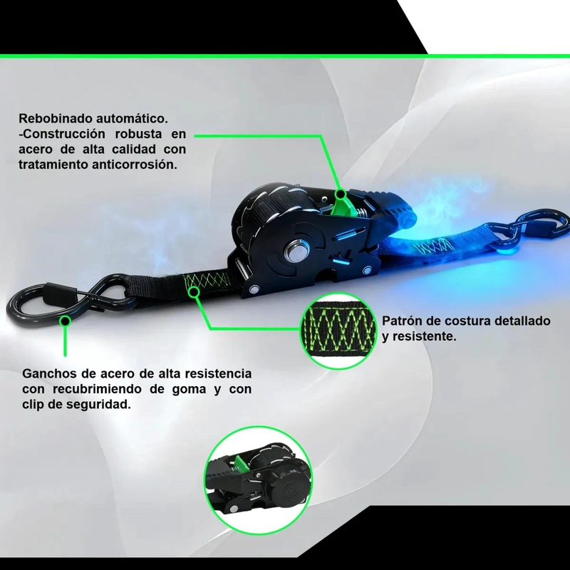 ESLINGAS RETRACTILES PARA MOTO Y BICICLETA - 4