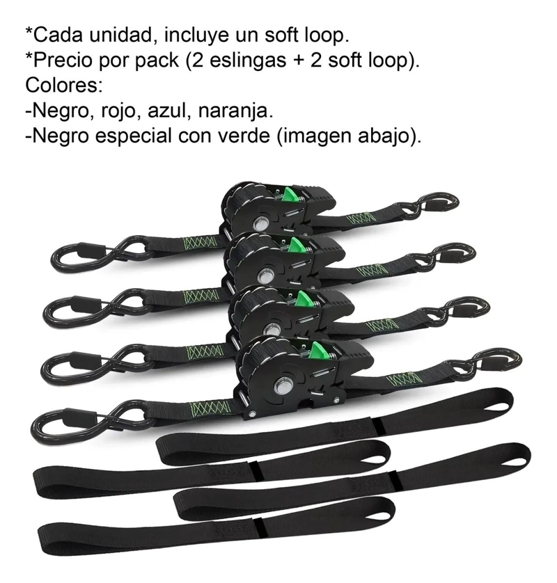 ESLINGAS RETRACTILES PARA MOTO Y BICICLETA - 5
