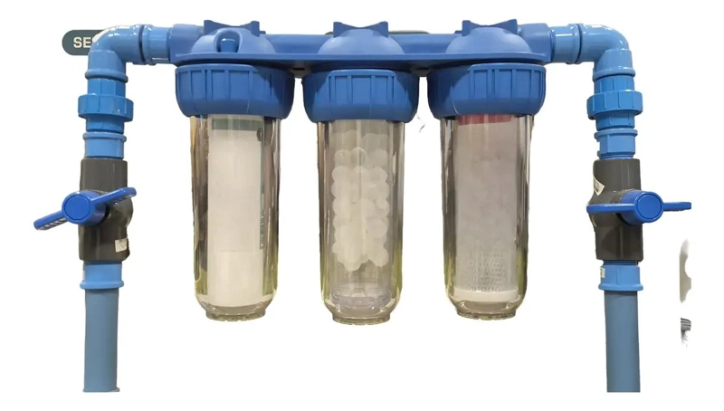 FILTRO DE AGUA TRIPLE ANTISARRO POLIFOSFATO 10 X 2.5 - 2