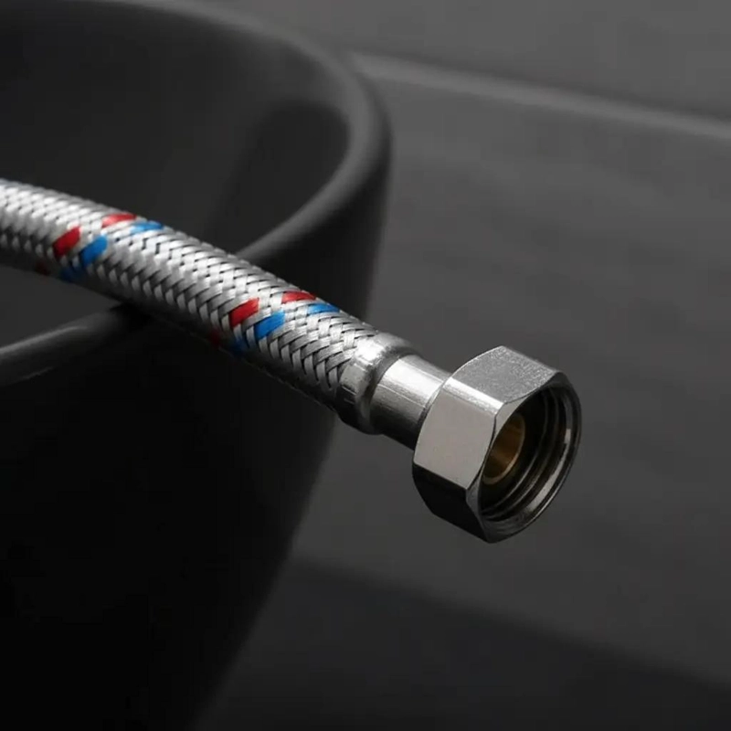 FLEXIBLE DE AGUA ACERO INOX 1/2 100 CM - 2