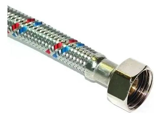 FLEXIBLE DE AGUA ACERO INOX 1/2 100 CM - 4