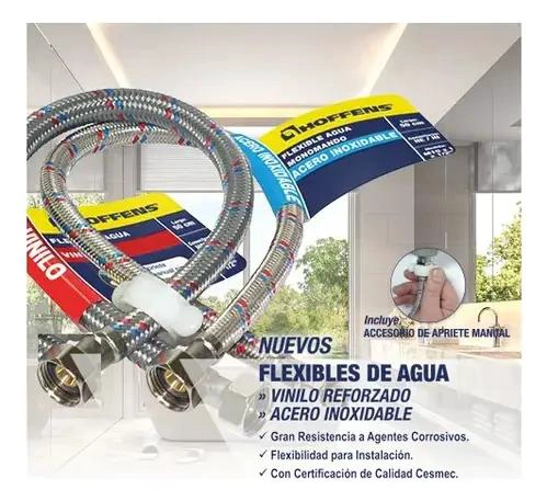 MANGUERA FLEXIBLE DE AGUA ACERO INOX 1/2 1 METRO - 4