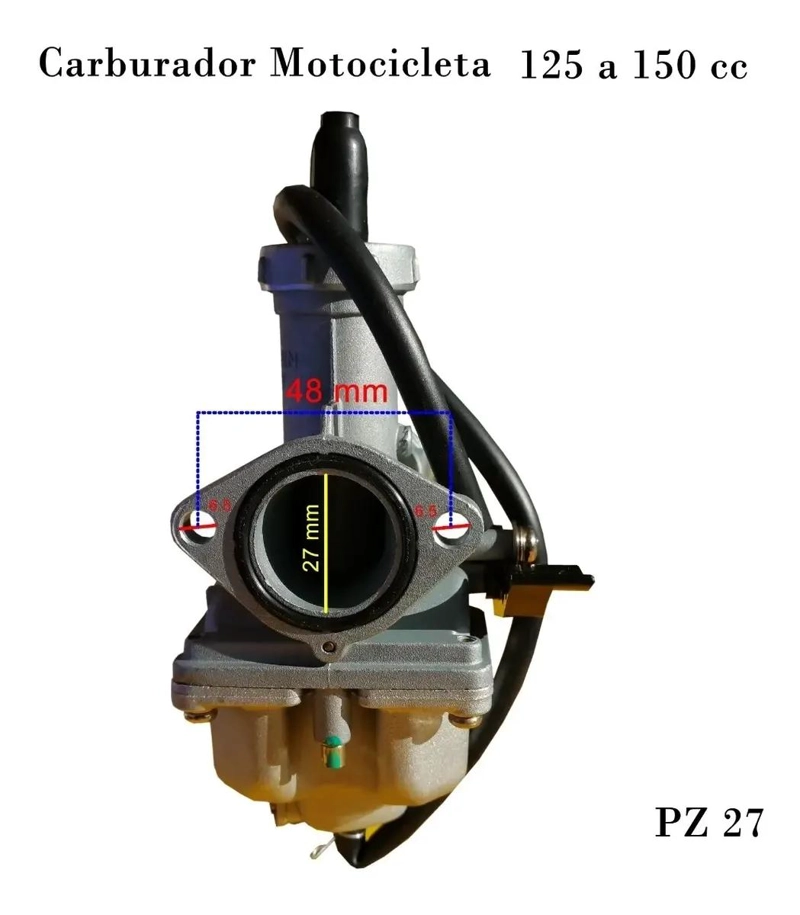 CARBURADOR PARA MOTOCICLETA 125 A 150CC CON FILTRO - 3