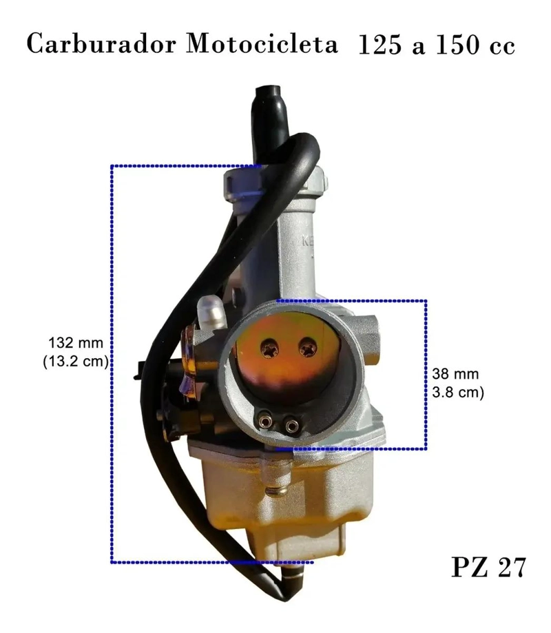 CARBURADOR PARA MOTOCICLETA 125 A 150CC CON FILTRO - 4