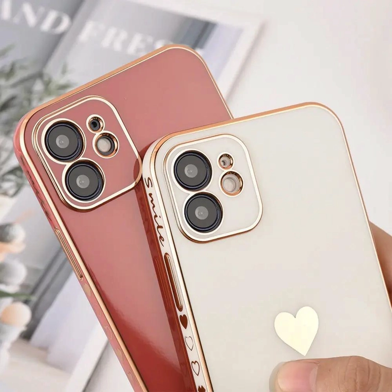CARCASA TPU PREMIUM CORAZONES PARA IPHONE 13/12/11 - 5