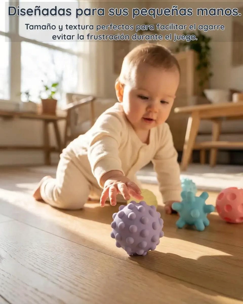 SET 6 PELOTAS SENSORIALES ESTIMULANTES PARA BEBE S - 3