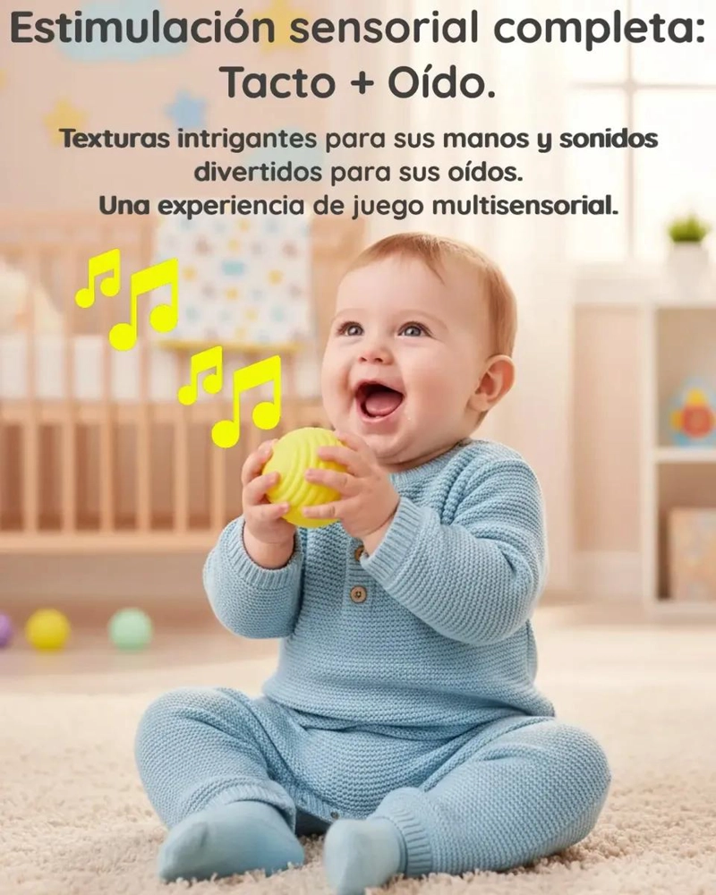 SET 6 PELOTAS SENSORIALES ESTIMULANTES PARA BEBE S - 4