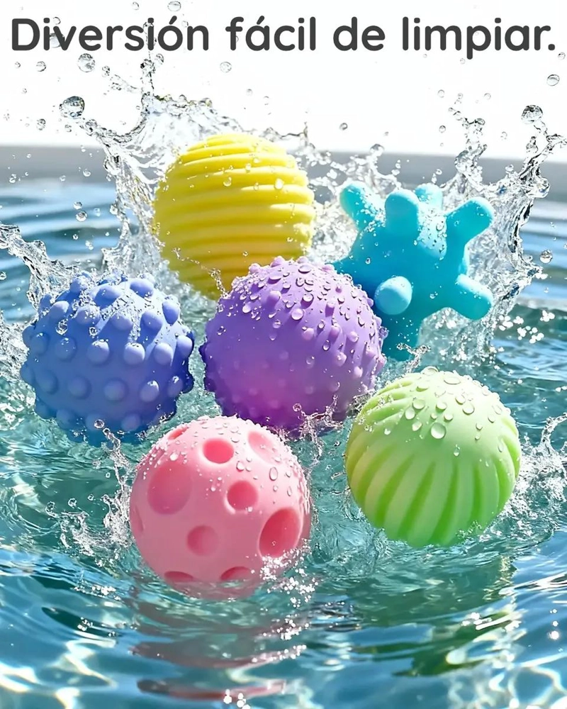 SET 6 PELOTAS SENSORIALES ESTIMULANTES PARA BEBE S - 5