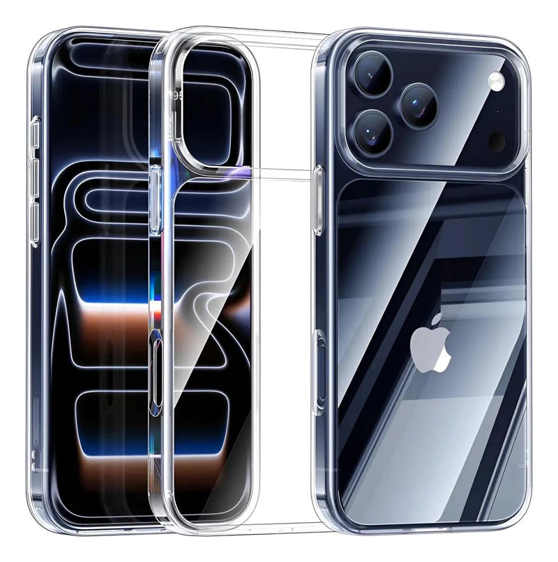 GENÉRICO FUNDA DELGADA REFORZADA TRANSPARENTE PARA IPHONE 17 PRO
