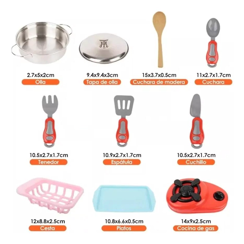 JUEGO DE COCINA PARA NIÑOS, 42 PIEZAS - 3