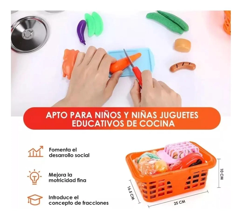 JUEGO DE COCINA PARA NIÑOS, 42 PIEZAS - 5